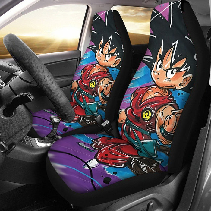 Dragon Ball Z  Kid Goku Graffiti Painting Car Seat Cover
