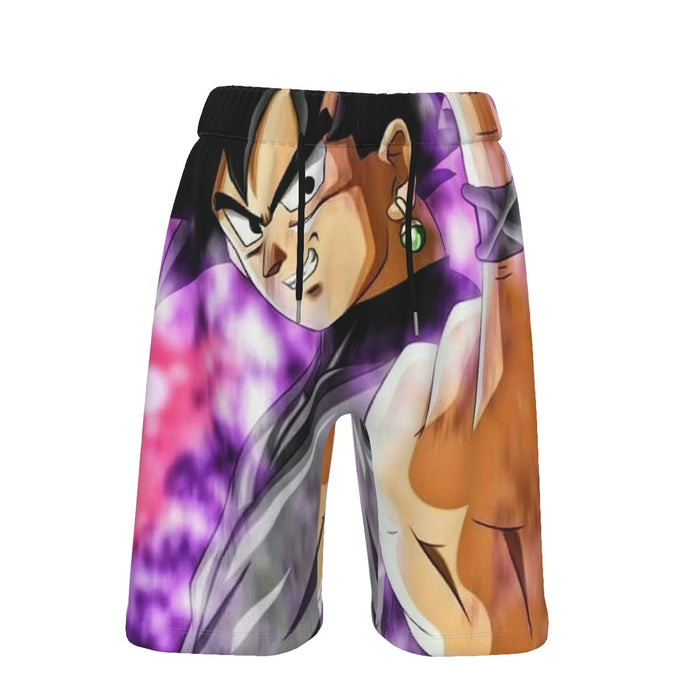 Dragon Ball Super  Evil Goku Black SSJ Rose Middle Finger Shorts