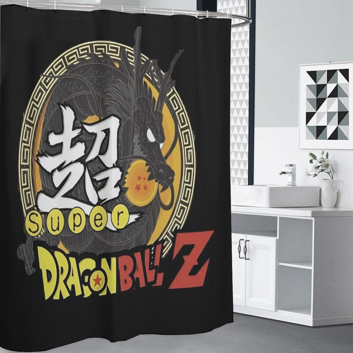 Dragon Ball Z Super Kanji Epic Dragon Spirit Shenron Shower Curtain