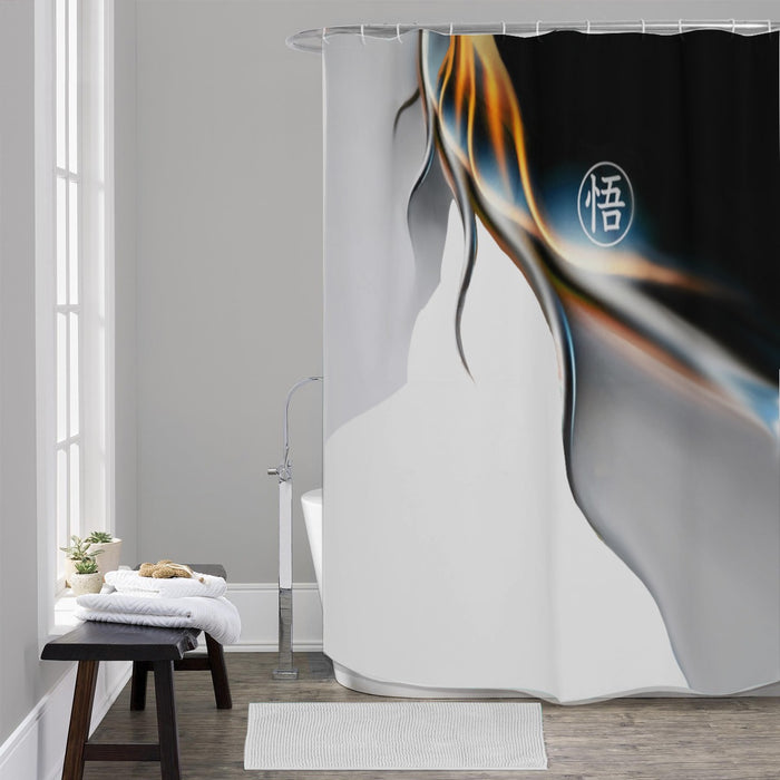 Tattooed Goku Ultra Instinct Shower Curtain