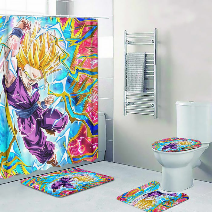 Teen Gohan Dragon Ball Full Tilt Kamehameha Super Saiyan 2 Four-piece Bathroom