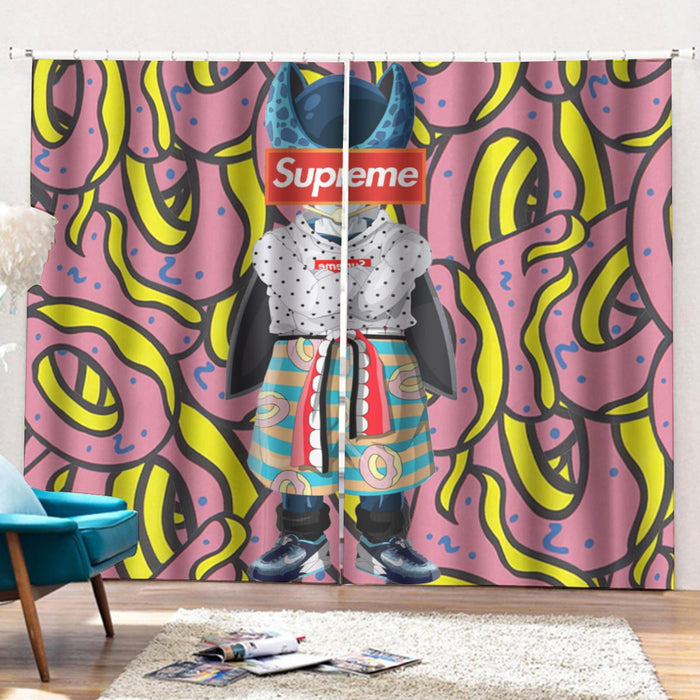Modern Art Supreme Villain Perfect Cell Streetwear Curtains with Hooks