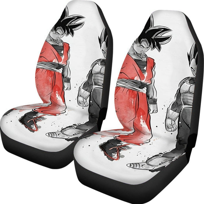 Watercolor Goku And Vegeta Posing Dragon Ball Z Car Seat Cover