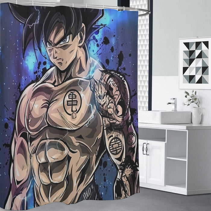 Thugged out Goku UI Comfortable Dragon Ball Shower Curtains