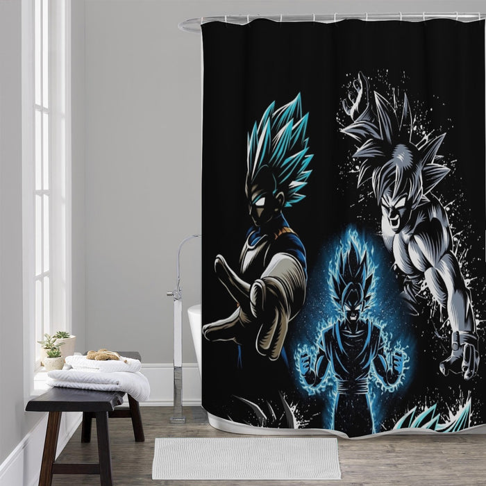 Dragon Ball Z SSGSS Shower Curtains