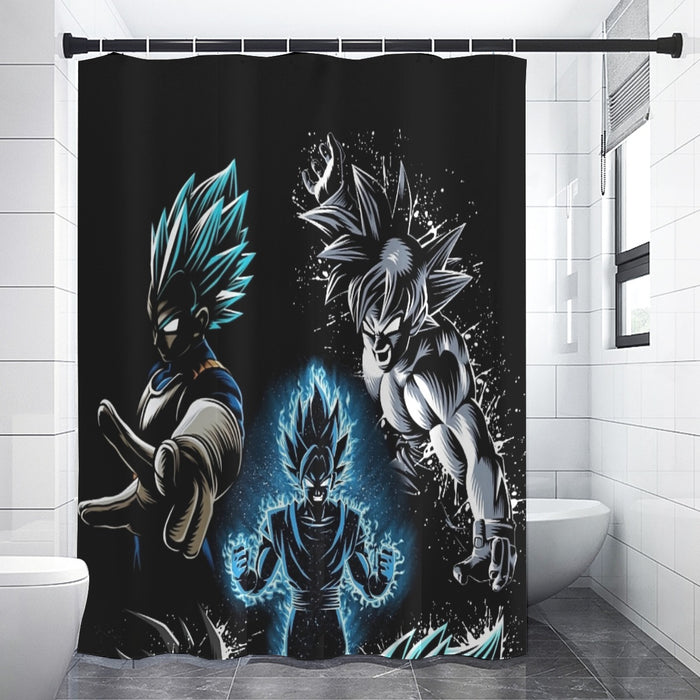 Dragon Ball Z SSGSS Shower Curtains