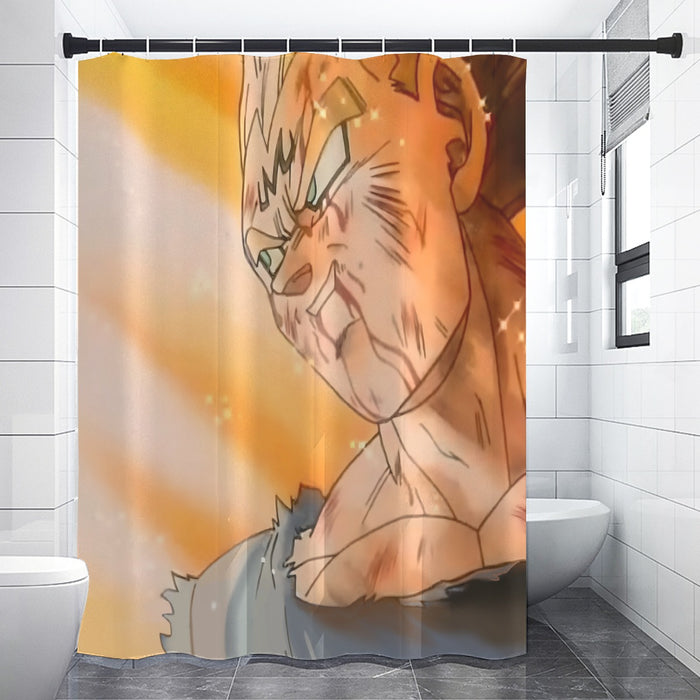 Majin Vegeta Sacrifice Battle Super Saiyan Extraordinary 3D Shower Curtains