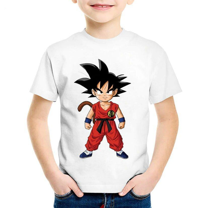 Dragon Ball Z The Fearless Kid Goku White Kids T-Shirt
