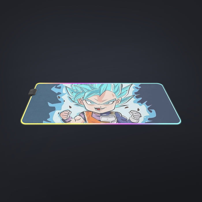 DBZ Goku Vegeta SSGSS God Blue Super Saiyan Chibi Sketch cool LED  Mouse Pad