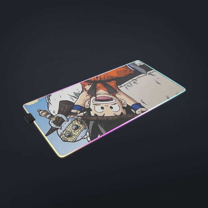 The Naughty Kid Goku and Korin Wise Cat Dragonball  Cool LED Mouse Pad