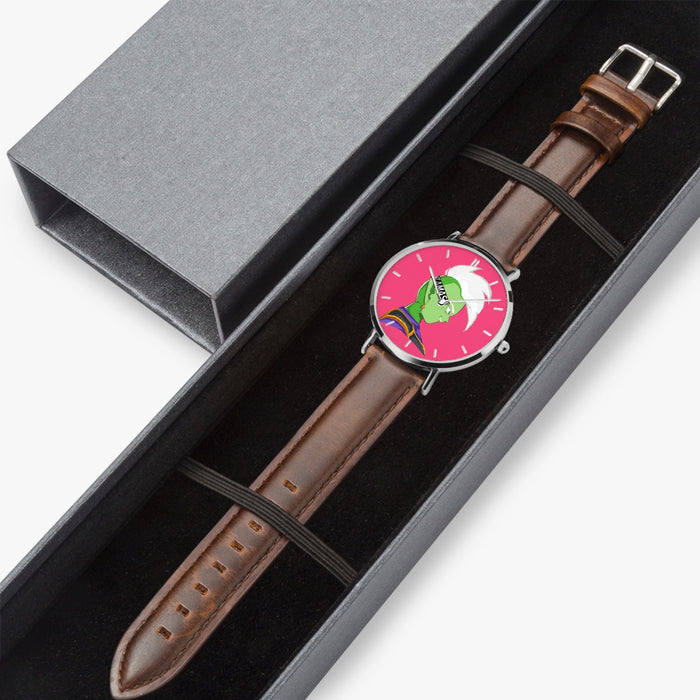 DBZ-Store Dope Super Cool Grin Zamasu Potara Earring Pink Graphic Watch