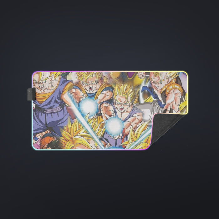 DBZ Goku Gohan Goten Super Saiyan Kamehameha Color Design Cool LED Mouse Pad