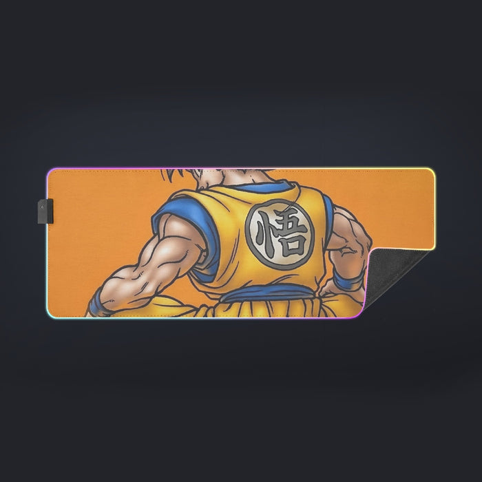 Goku Orange Background  cool LED Mouse Pad