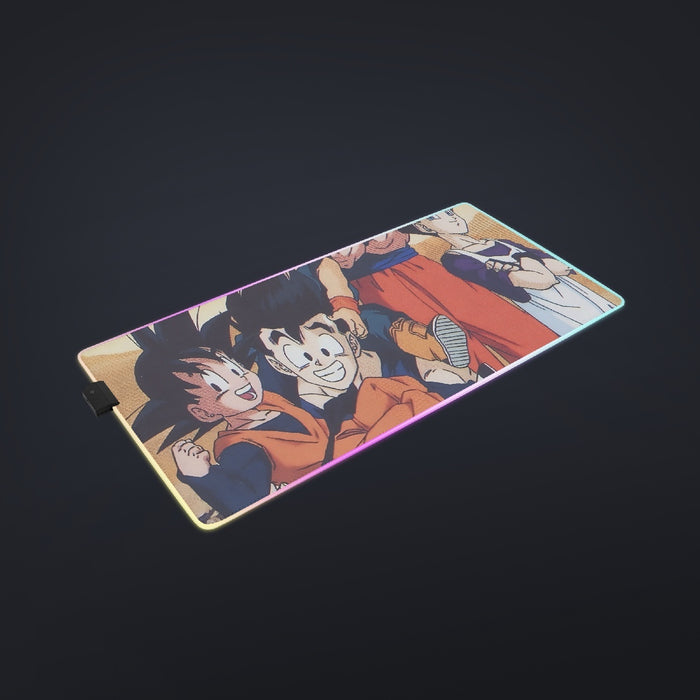 Dragon Ball Son Goku Happy Family cool  LED  Mouse Pad