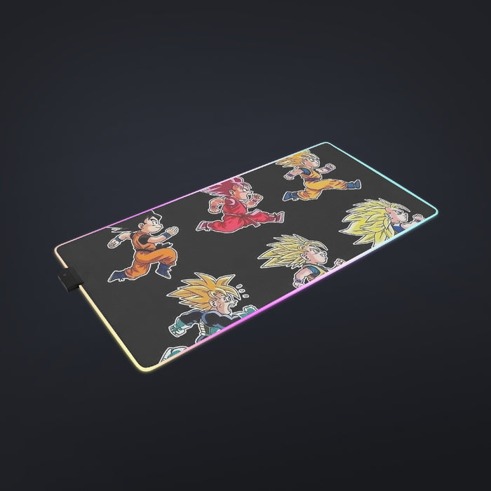 Dragon Ball Anime Son Goku All Form Transformation cool  LED  Mouse Pad