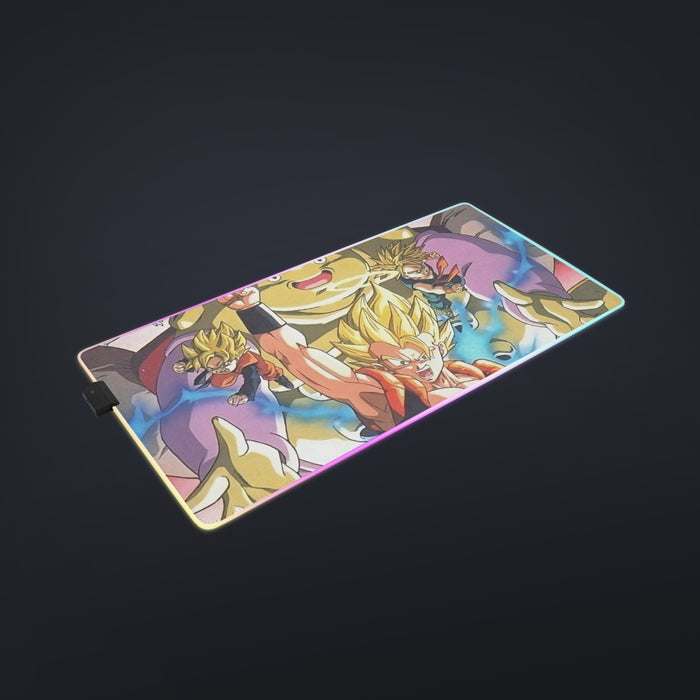 DBZ Goku Vegeta Fusion Saiyan Gogeta Colorful Design Streetwear cool LED Mouse Pad