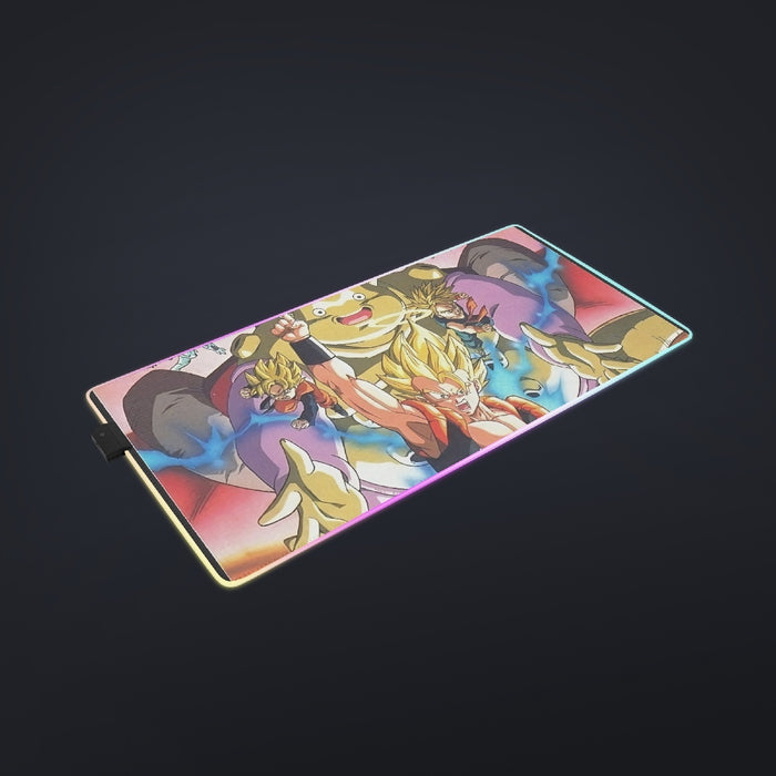 DBZ Goku Vegeta Fusion Saiyan Gogeta Colorful Design Streetwear cool LED Mouse Pad