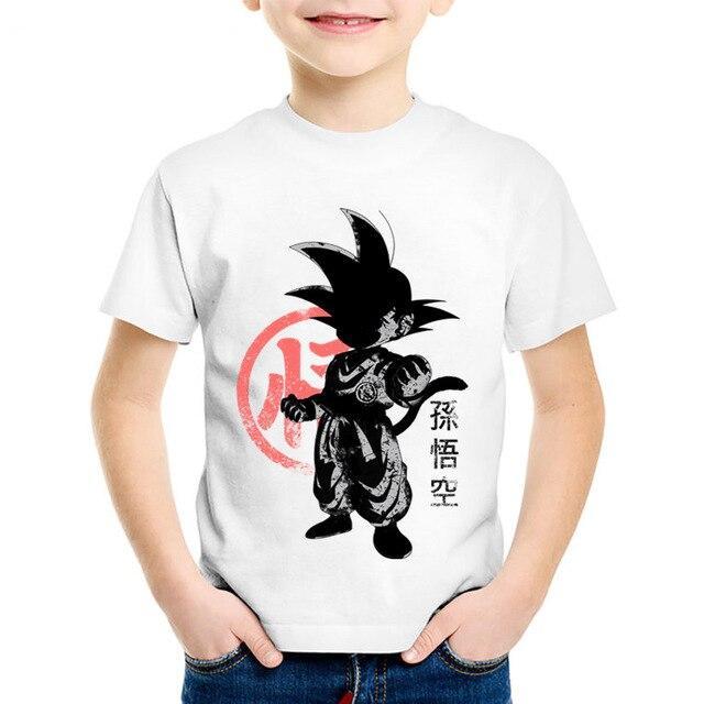 Dragon Ball Kid Goku Fighter White Kids T-Shirt — DBZ Store