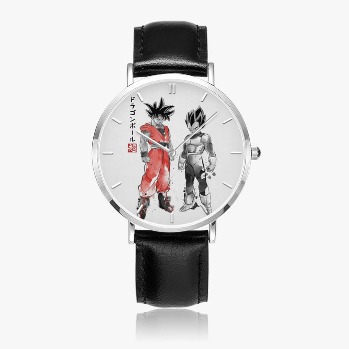 DBZ-Store Cool Goku And Vegeta Posing Dragon Watercolor Watch