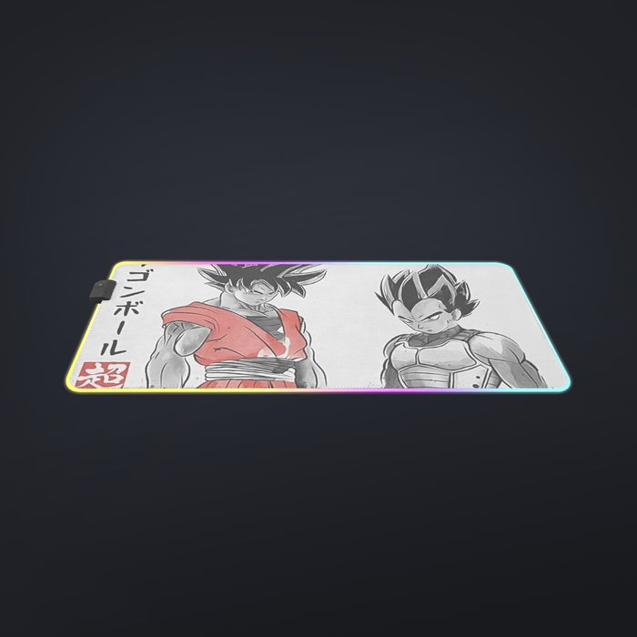 Watercolor Goku And Vegeta Posing Dragon Ball Z cool LED Mouse Pad