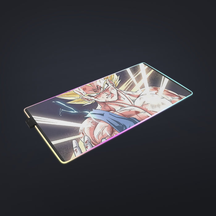 DBZ Majin Vegeta Saiyan Prince Fight Injure Manga Style Trending cool LED Mouse Pad