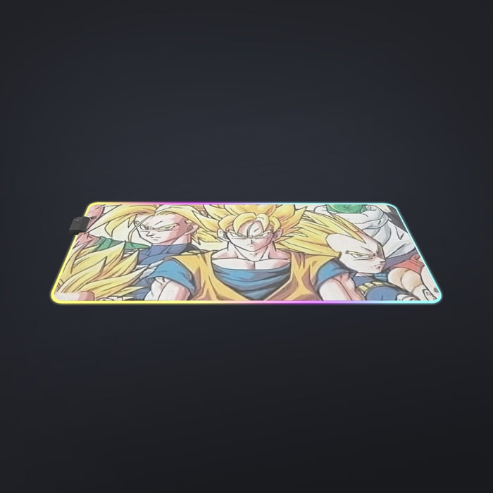 DBZ Goku Vegeta Super Saiyan Krillin Piccolo All Heroes Vibrant Design cool LED Mouse Pad