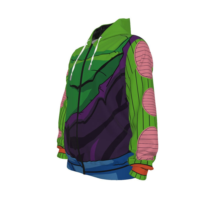 Piccolo Ma Junior DBZ Zip Up Cosplay 3D Hoodie