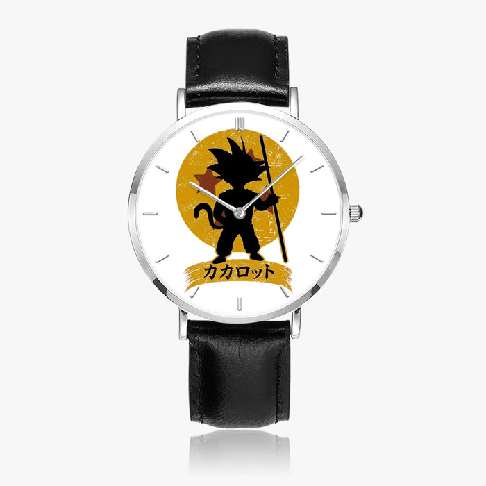 DBZ-Store Cute Kid Goku Shadow Logo White Watch