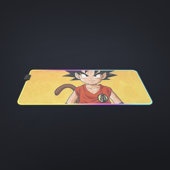 Cute Young Kid Goku Yellow Dragon Ball 3D  cool LED  Mouse Pad