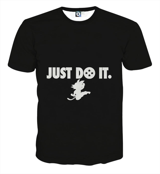 Just Do It Slogan Dragon Ball Kid Goku Dope Black T-shirt