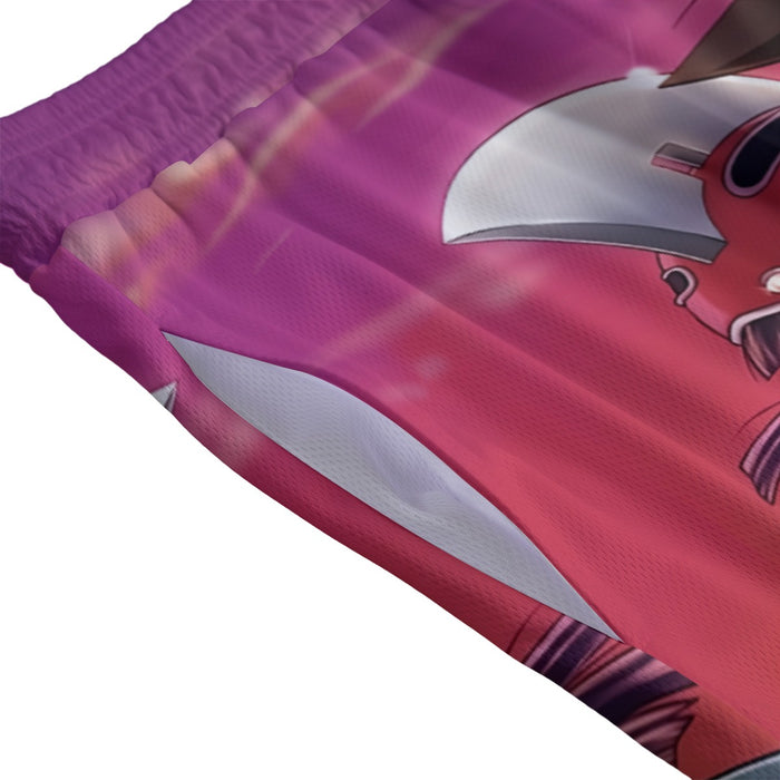 Kid Goku & Chichi Flying on Golden Cloud 3D Mesh Shorts
