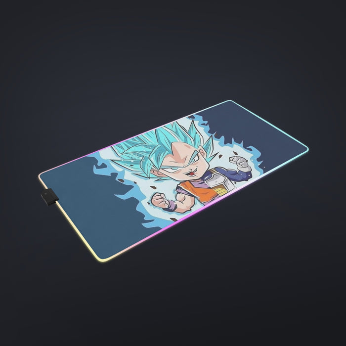 DBZ Goku Vegeta SSGSS God Blue Super Saiyan Chibi Sketch cool LED  Mouse Pad