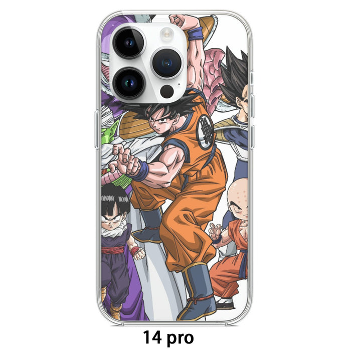 DBZ Goku Fighting Stance Gohan Piccolo Krillin Vegeta Frieza Color iPhone case