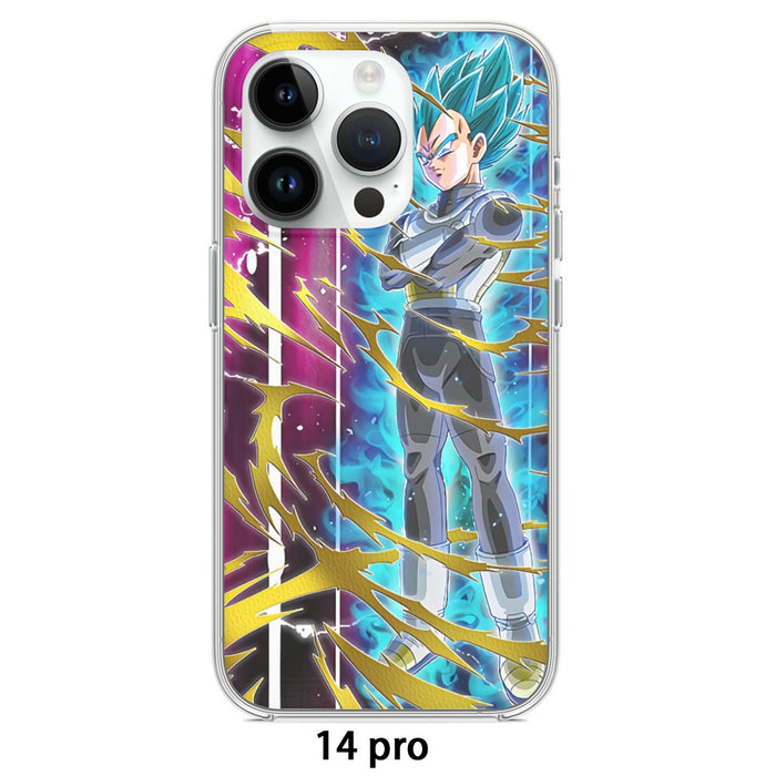 Dragon Ball Vegeta Super Saiyan God Blue SSGSS Aura Power Dope Design iPhone case