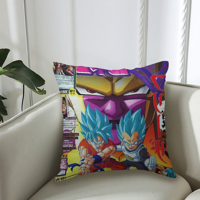 Golden Frieza Super Saiyan God Goku Vegeta Blue Hair 3D Couch Pillowcase