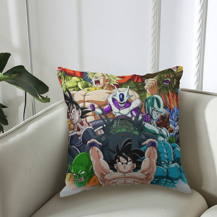 DBZ Goku Spirit Bomb Destroy Villains Cooler Broly Namek Vibrant Couch Pillowcase