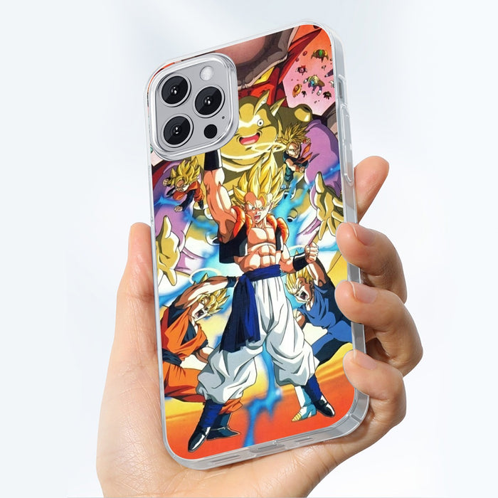 DBZ Goku Vegeta Fusion Saiyan Gogeta Colorful Design Streetwear iPhonecase