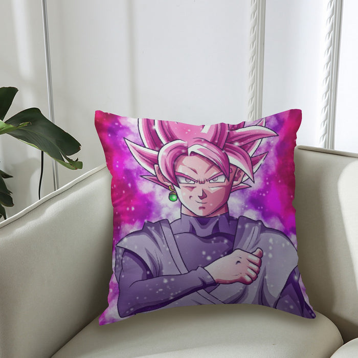 DBZ Goku Black Zamasu Rose Super Saiyan Cute Chibi Design Couch Pillowcase