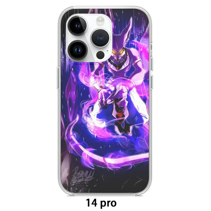 DBZ Mighty Destruction God Beerus Egyptian Cat Sport Design iPhone case