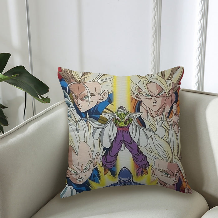 Dragon Ball Goku Vegeta Saiyan Piccolo Namekian Vibrant Design Couch Pillowcase