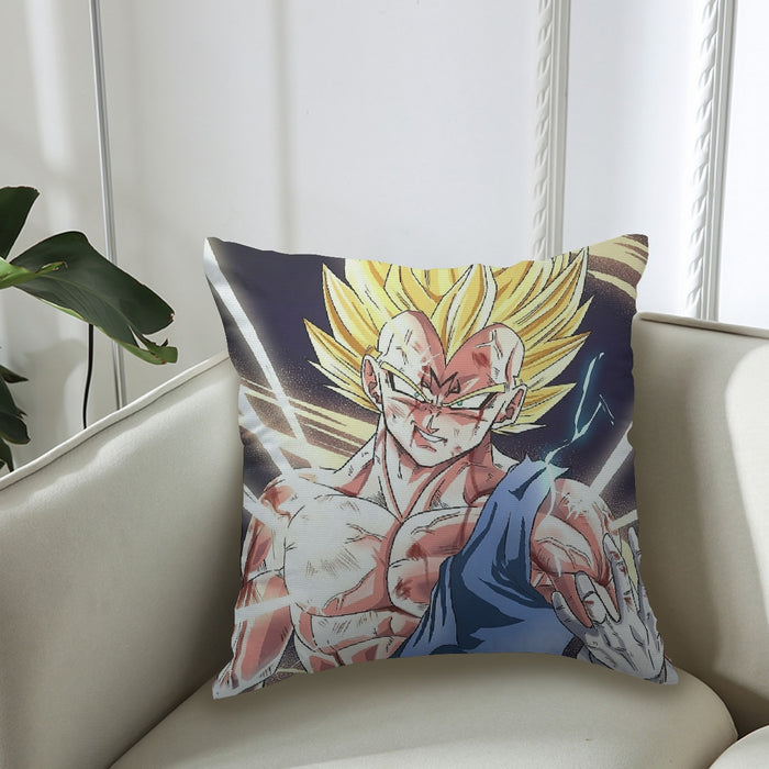 DBZ Majin Vegeta Saiyan Prince Fight Injure Manga Style Trending Couch Pillowcase