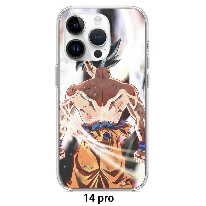 Dragon Ball Goku Damaged Battle Muscular Powerful Aura iPhone case