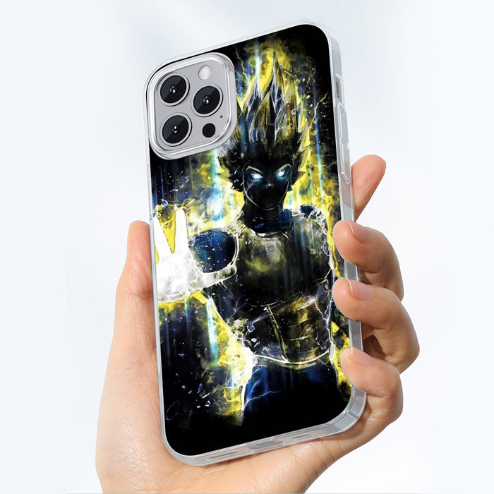 Dragon Ball Z Super Saiyan Vegeta Yellow Aura Epic iPhone case