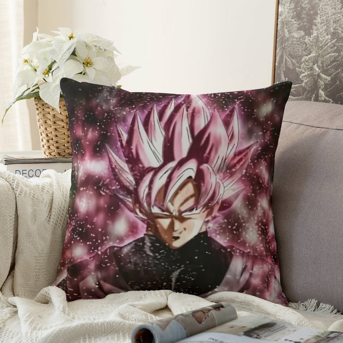 Dragon Ball Z Super Saiyan Goku Black Rose Pink Couch Pillowcase