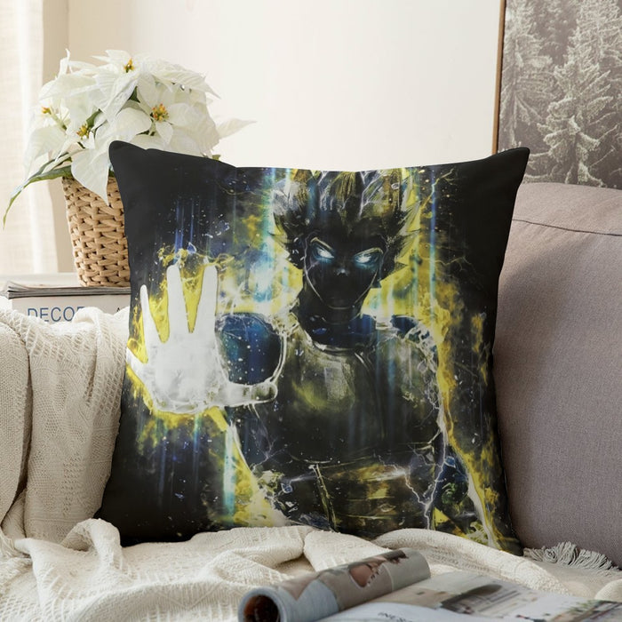 Dragon Ball Z Super Saiyan Vegeta Yellow Aura Epic Couch Pillowcase