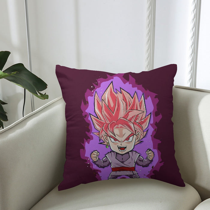 DBZ Goku Black Zamasu Rose Super Saiyan Cute Chibi Design Couch Pillowcase