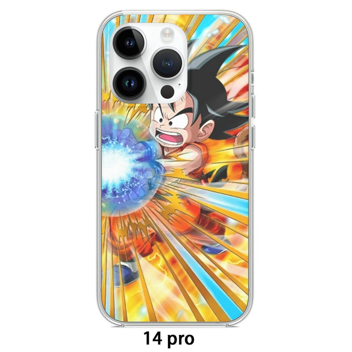 Dragon Ball Energy Kid Goku Blue Kamehameha iPhone case