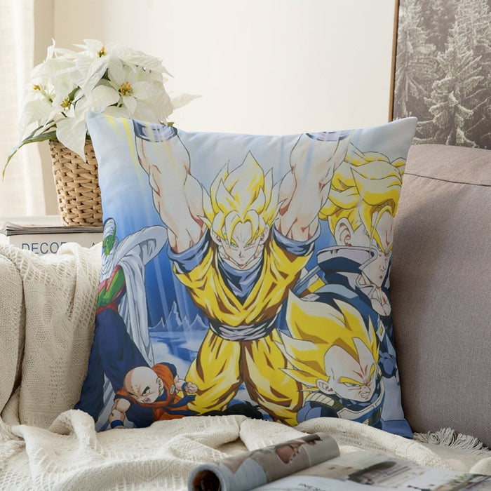 DBZ Goku Saiyan Spirit Bomb Vegeta Piccolo Gohan Trunks Vibrant Design Couch Pillowcase