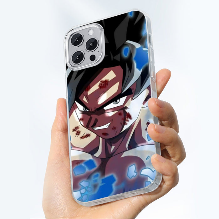 Dragon Ball Super Goku Blue Ultra Instinct Dope Grin iPhone case