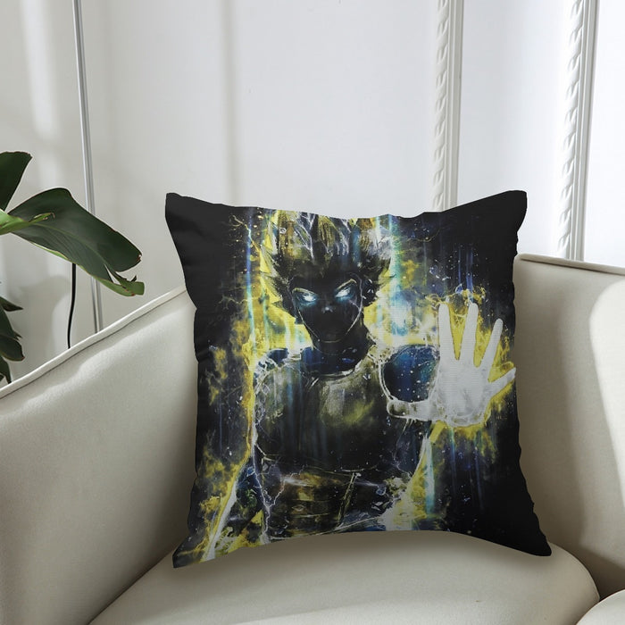 Dragon Ball Z Super Saiyan Vegeta Yellow Aura Epic Couch Pillowcase